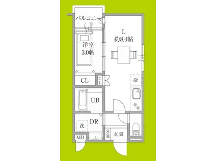 林4丁目アパート(1LDK/1階)の間取り写真