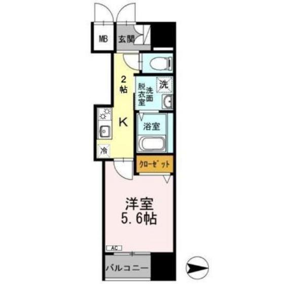 TERRACE(1K/12階)の間取り写真