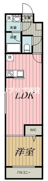 クレア―ジュ亥鼻(1LDK/3階)の間取り写真