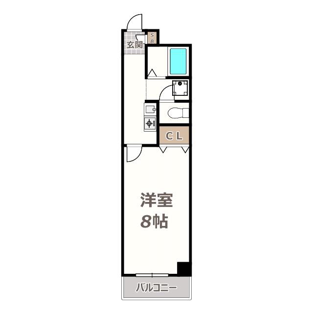 ハートフル21(1K/3階)の間取り写真