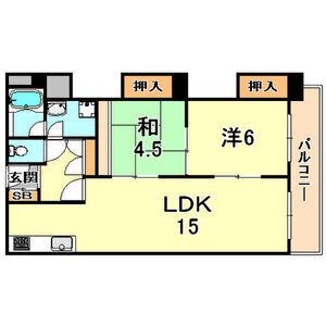 メゾンクレオ(2LDK/3階)の間取り写真