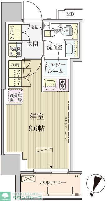 パークアクシス赤坂見附(ワンルーム/5階)の間取り写真