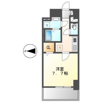 レジデンス ユウキ(1K/9階)の間取り写真