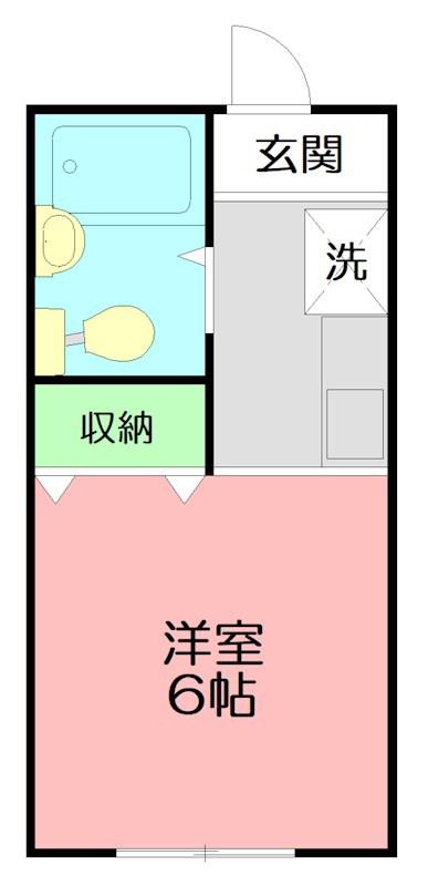 金子ビル(ワンルーム/4階)の間取り写真