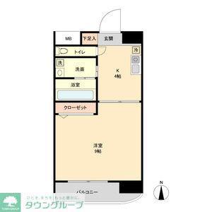 エクセルシオール栄(1DK/6階)の間取り写真