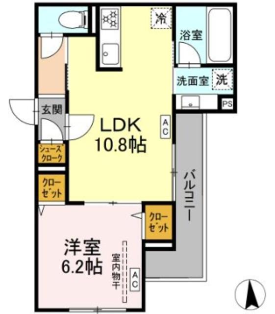 エスペリア栄町(1LDK/3階)の間取り写真