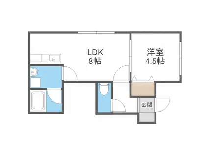 ベルツリー6.9(1LDK/3階)の間取り写真