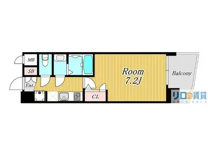 セレニテ西中島アリア壱番館(1K/8階)の間取り写真