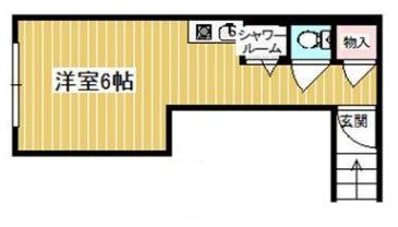 西日暮里6丁目SEAビル(ワンルーム/2階)の間取り写真
