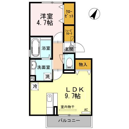 エミネンス(1LDK/3階)の間取り写真
