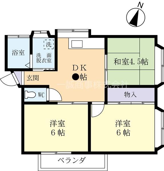エルハイム(3DK/1階)の間取り写真