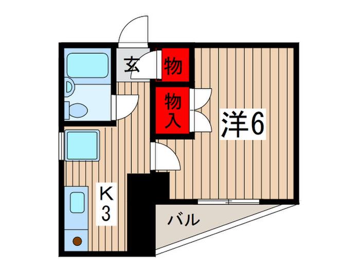 レヂオンス椎橋(1K/2階)の間取り写真