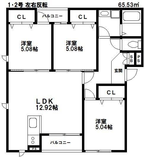 SORRISO MARINA TERRACE(3LDK/3階)の間取り写真