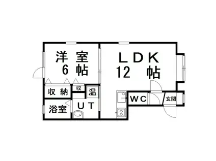 カーサ文苑6号館(1LDK/1階)の間取り写真
