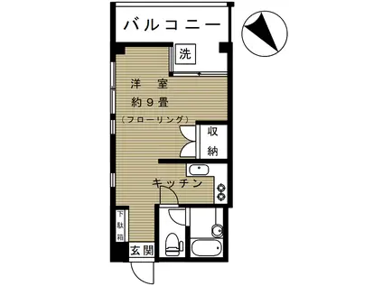 FEフラッツ(1K/2階)の間取り写真