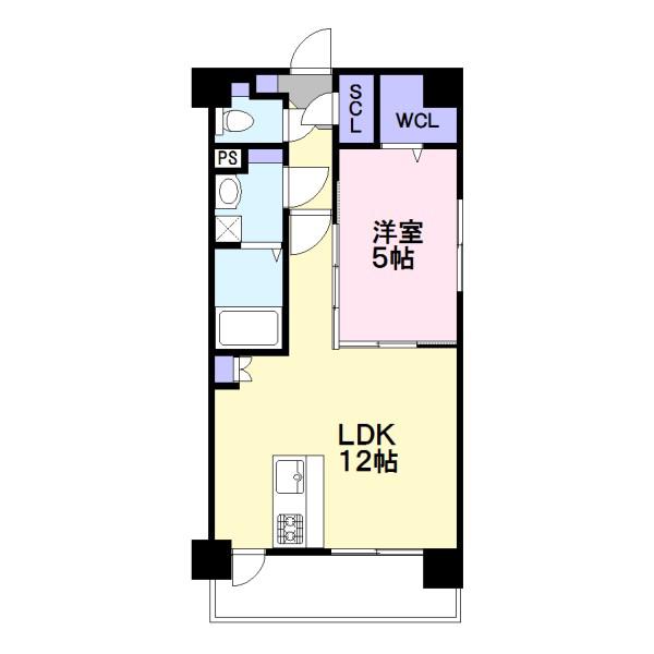 ラ・ガール日蒔野(1LDK/10階)の間取り写真