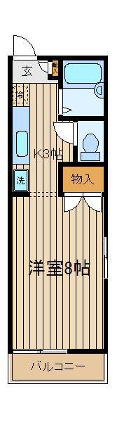 メゾン本町(1K/1階)の間取り写真