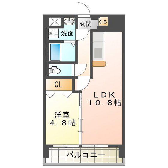 Z.BLDG(1LDK/1階)の間取り写真