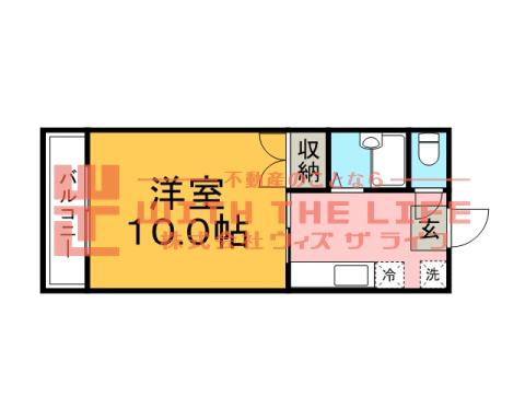 エトランゼ宮本V(1K/4階)の間取り写真