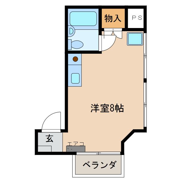 エステート21(ワンルーム/3階)の間取り写真