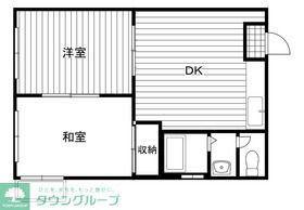 コーポサンライト(2DK/2階)の間取り写真