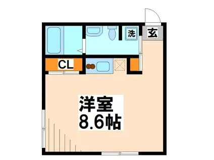 パストラル狛江(1K/1階)の間取り写真
