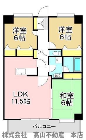 グレースコート(3LDK/1階)の間取り写真
