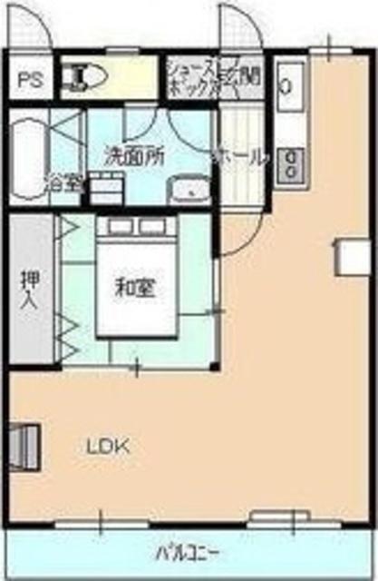 シティハイツ城北(1LDK/5階)の間取り写真