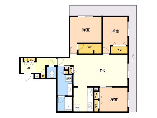 ACERO GARDEN(3LDK/4階)の間取り写真