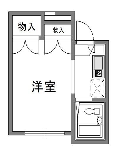 AR SUMA2(1K/2階)の間取り写真