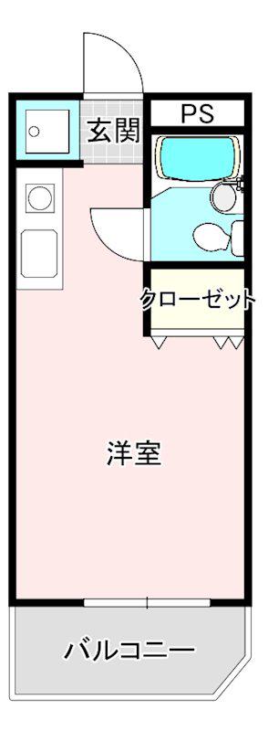 パティオ21(ワンルーム/2階)の間取り写真