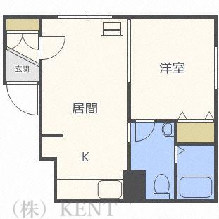 PRESENCE発寒南2(1LDK/4階)の間取り写真
