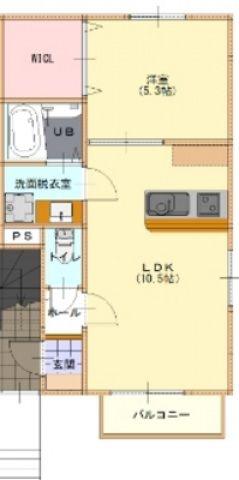 SA04(1LDK/2階)の間取り写真