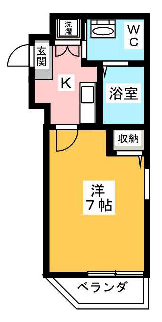 アパートメント清水五条(1K/3階)の間取り写真