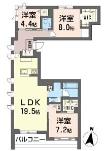 ベラフォレスタ深沢(3LDK/2階)の間取り写真