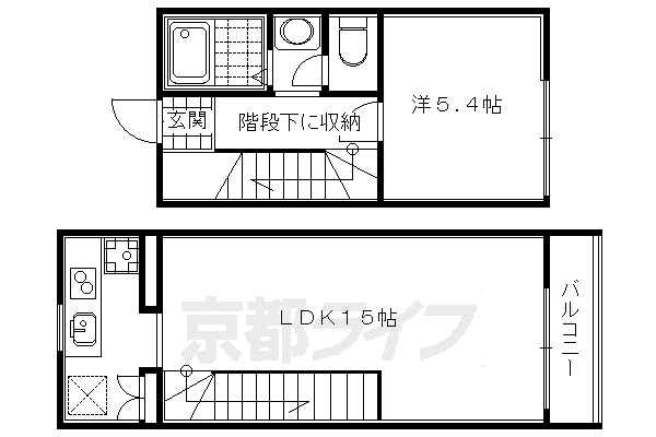 パークハウス(1LDK/1階)の間取り写真
