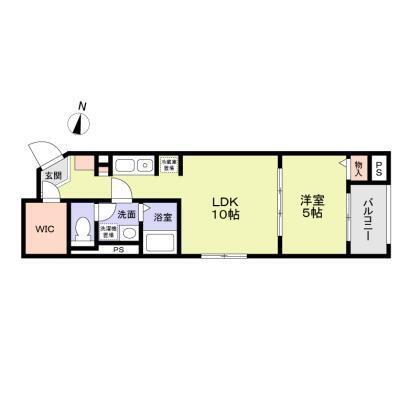 グランヴィル芦屋西(1LDK/4階)の間取り写真