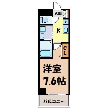 SUN STATE白壁(1K/3階)の間取り写真