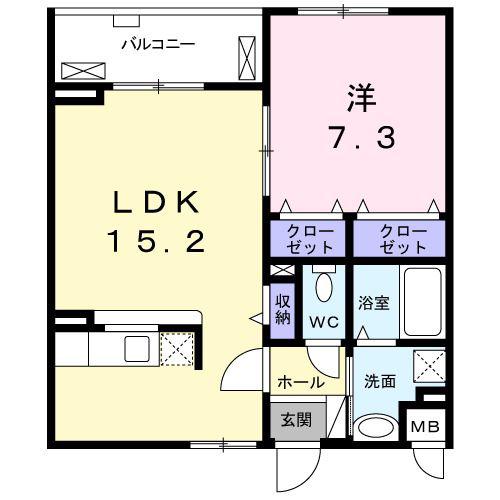 エム・ヴィレッジIII(1LDK/3階)の間取り写真