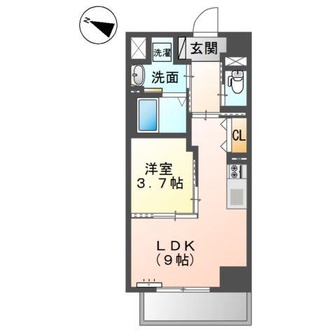 キアーズIII(1LDK/7階)の間取り写真
