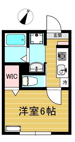 サニーハウス品川(1K/2階)の間取り写真