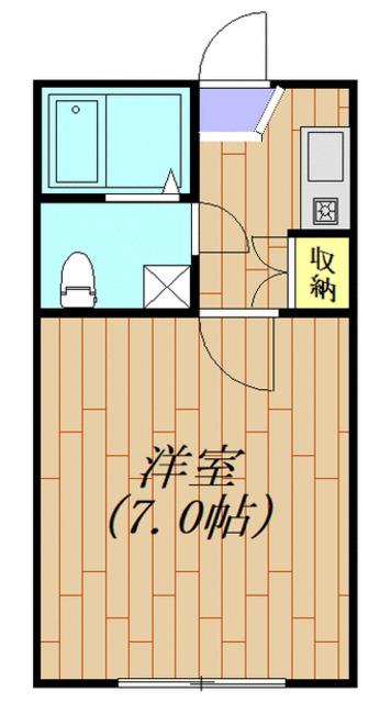 サンフラワ相原(1K/2階)の間取り写真
