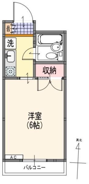 コーポラスモリノ(1K/3階)の間取り写真