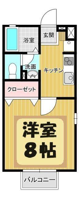 コスモプラザ(1K/2階)の間取り写真