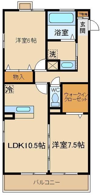 プレミール(2LDK/3階)の間取り写真