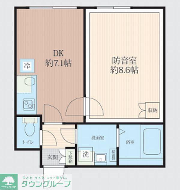 スカイラシクラス田園調布(1DK/3階)の間取り写真