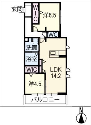 アン・レポス(2LDK/2階)の間取り写真