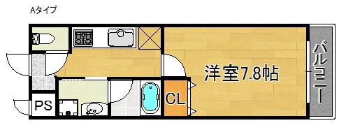 フジパレス しんしゅう(1K/1階)の間取り写真