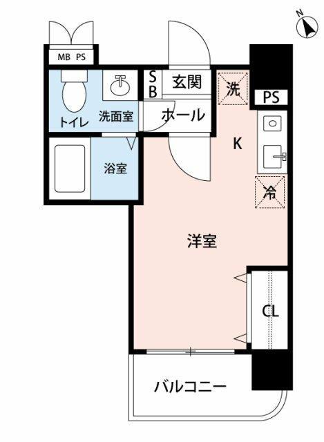 マイナビSTAYステージ西早稲田(ワンルーム/10階)の間取り写真