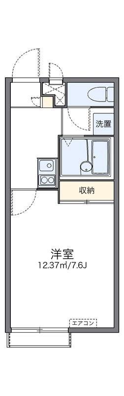 レオパレス伏水向島(1K/2階)の間取り写真
